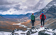 Petr a Lenka v nejvyšším bodě Kungsleden, 21. october 2018